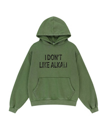 ウォッシュド ALKALI フードパーカー [グリーン]