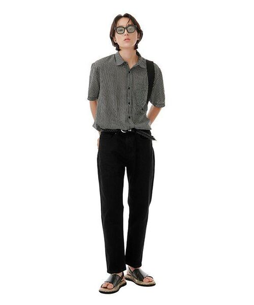 MUSINSA STANDARD（ムシンサスタンダード）の「テーパードクロップデニムパンツ[ブラック]（デニムパンツ・メンズ・その他・29/30/31/33/26/27/28/38/42/36/34/32）」の10枚目の写真