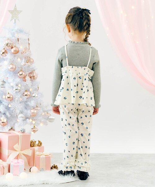 apres les cours(アプレレクール)の「【セットアップ可】ベロアフリルレギンス_ジュニア対応(その他パンツ・キッズ・グレー/ブラック/アイボリー・90/100/110/120/130/140)」の18枚目の写真