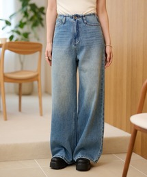 LAULEN | vintage wash curve denim pants /ヴィンテージウォッシュカーブデニムパンツ(デニムパンツ)