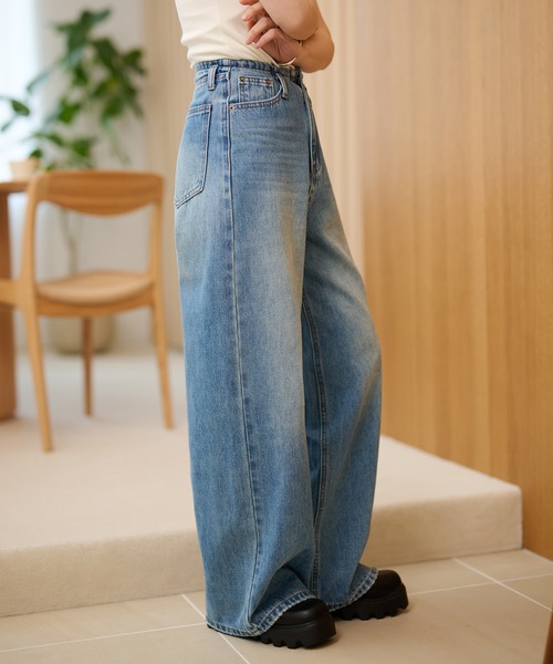 vintage wash curve denim pants /ヴィンテージウォッシュカーブデニム