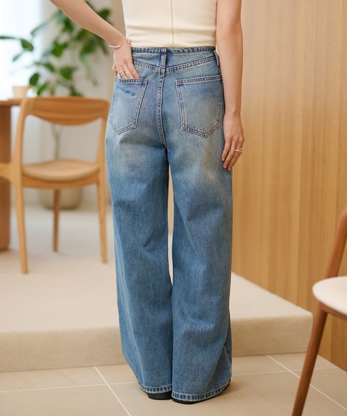 LAULEN（ローレン）の「vintage wash curve denim pants /ヴィンテージウォッシュカーブデニムパンツ（デニムパンツ・レディース・ダークブルー/ライトブルー・M/S）」の19枚目の写真