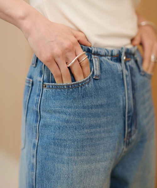 LAULEN（ローレン）の「vintage wash curve denim pants /ヴィンテージウォッシュカーブデニムパンツ（デニムパンツ・レディース・ダークブルー/ライトブルー・M/S）」の17枚目の写真