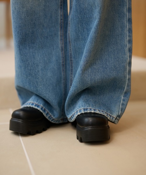 LAULEN（ローレン）の「vintage wash curve denim pants /ヴィンテージウォッシュカーブデニムパンツ（デニムパンツ・レディース・ダークブルー/ライトブルー・M/S）」の18枚目の写真