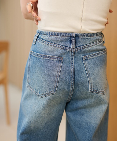 LAULEN（ローレン）の「vintage wash curve denim pants /ヴィンテージウォッシュカーブデニムパンツ（デニムパンツ・レディース・ダークブルー/ライトブルー・M/S）」の8枚目の写真