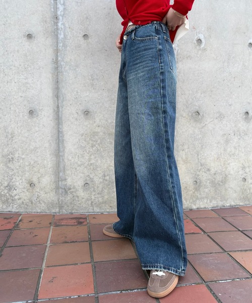 LAULEN（ローレン）の「vintage wash curve denim pants /ヴィンテージウォッシュカーブデニムパンツ（デニムパンツ・レディース・ダークブルー/ライトブルー・M/S）」の10枚目の写真
