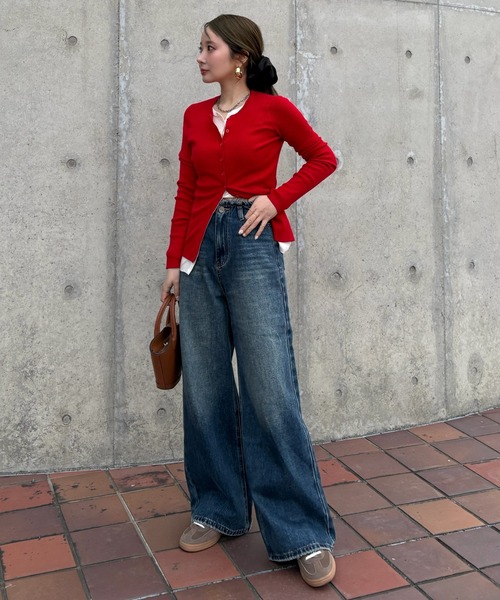 LAULEN（ローレン）の「vintage wash curve denim pants /ヴィンテージウォッシュカーブデニムパンツ（デニムパンツ・レディース・ダークブルー/ライトブルー・M/S）」の12枚目の写真