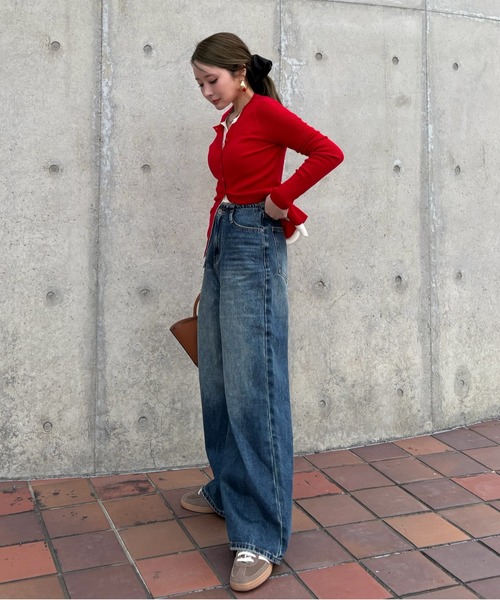 LAULEN（ローレン）の「vintage wash curve denim pants /ヴィンテージウォッシュカーブデニムパンツ（デニムパンツ・レディース・ダークブルー/ライトブルー・M/S）」の7枚目の写真