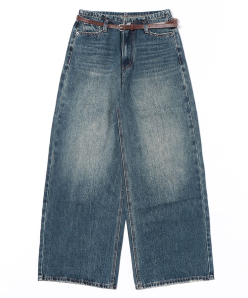 LAULEN（ローレン）の「vintage wash curve denim pants /ヴィンテージウォッシュカーブデニムパンツ（デニムパンツ・レディース・ダークブルー/ライトブルー・M/S）」の5枚目の写真