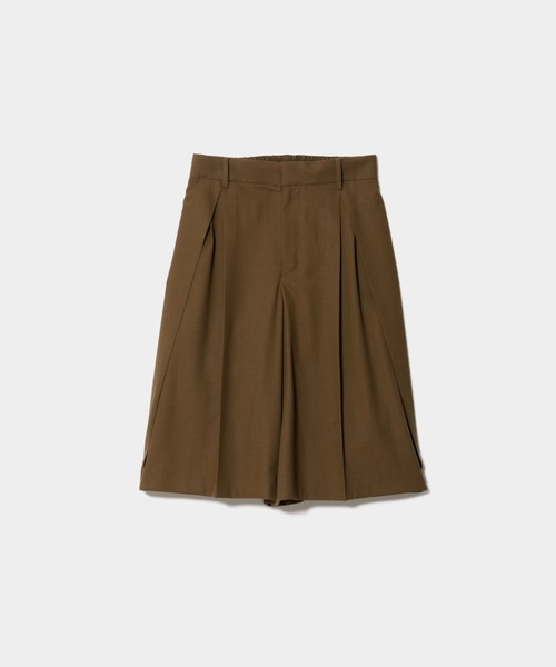 beautiful people(ビューティフルピープル)の「high twist gabardine three tuck shorts(その他パンツ・レディース・ブラウン系/アイボリー・38)」の10枚目の写真
