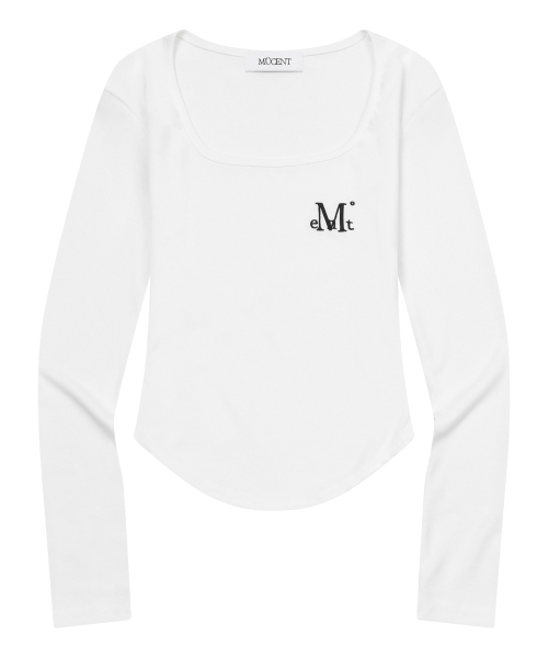 MUCENT(ムセント)の「エイナ スリムフィット スクエアネック ゴロリT (4カラー)(Tシャツ/カットソー・レディース・ブラック/ホワイト/グレー/Beige・FREE)」の19枚目の写真
