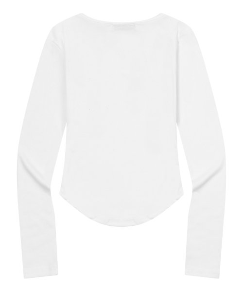 MUCENT(ムセント)の「エイナ スリムフィット スクエアネック ゴロリT (4カラー)(Tシャツ/カットソー・レディース・ブラック/ホワイト/グレー/Beige・FREE)」の17枚目の写真