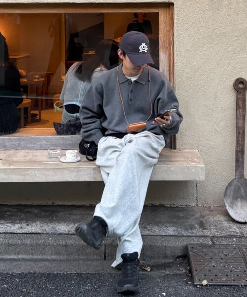 CIAOPANIC TYPY(チャオパニックティピー)の「裾リブ配色ニットポロ(ニット/セーター・レディース・グリーン/グレー/ブラウン・MEDIUM/LARGE)」の7枚目の写真