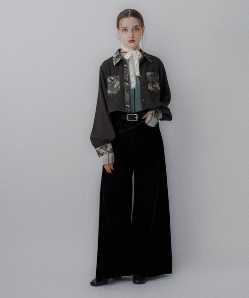 HARE(ハレ)の「シアープリーツトップス(HARE)(Tシャツ/カットソー・レディース・グリーン/レッド/ブラック/ライトブルー/ブルー/イエロー・FREE)」の13枚目の写真