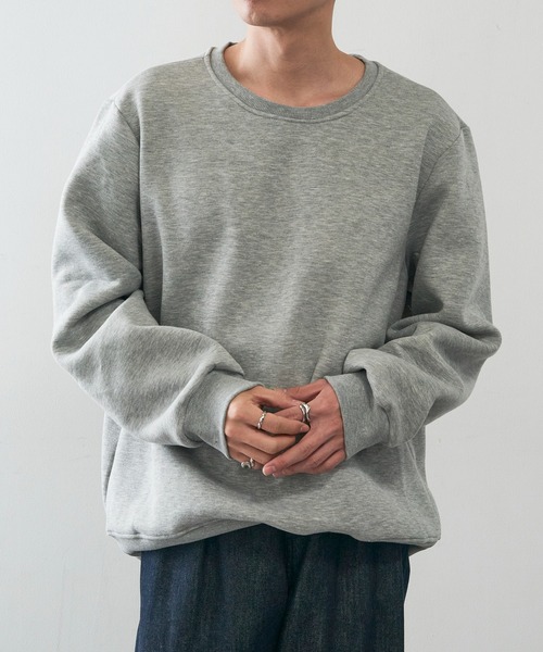 KNOCKER(ノッカー)の「【KNOCKER】Heavyweight Fleece Sweatshirt ヘビーウェイト フリース プルオーバースウェット トレーナー 裏起毛 オーバーサイズ SWS1000 UNTR(スウェット・メンズ・チャコールグレー/グレー/ブラック・M/L/XL)」の3枚目の写真
