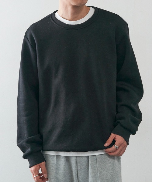 KNOCKER(ノッカー)の「【KNOCKER】Heavyweight Fleece Sweatshirt ヘビーウェイト フリース プルオーバースウェット トレーナー 裏起毛 オーバーサイズ SWS1000 UNTR(スウェット・メンズ・チャコールグレー/グレー/ブラック・M/L/XL)」の1枚目の写真