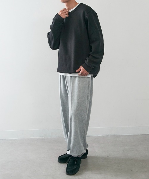 KNOCKER(ノッカー)の「【KNOCKER】Heavyweight Fleece Sweatshirt ヘビーウェイト フリース プルオーバースウェット トレーナー 裏起毛 オーバーサイズ SWS1000 UNTR(スウェット・メンズ・チャコールグレー/グレー/ブラック・M/L/XL)」の8枚目の写真