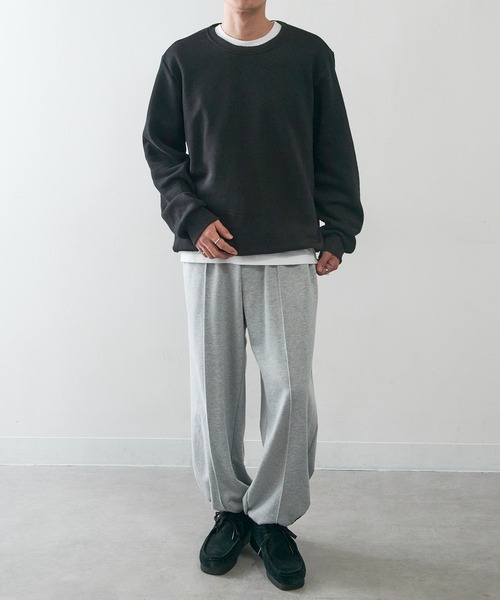 KNOCKER(ノッカー)の「【KNOCKER】Heavyweight Fleece Sweatshirt ヘビーウェイト フリース プルオーバースウェット トレーナー 裏起毛 オーバーサイズ SWS1000 UNTR(スウェット・メンズ・チャコールグレー/グレー/ブラック・M/L/XL)」の9枚目の写真