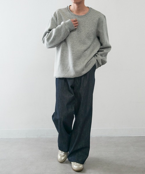 KNOCKER(ノッカー)の「【KNOCKER】Heavyweight Fleece Sweatshirt ヘビーウェイト フリース プルオーバースウェット トレーナー 裏起毛 オーバーサイズ SWS1000 UNTR(スウェット・メンズ・チャコールグレー/グレー/ブラック・M/L/XL)」の20枚目の写真