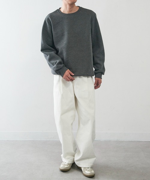 KNOCKER(ノッカー)の「【KNOCKER】Heavyweight Fleece Sweatshirt ヘビーウェイト フリース プルオーバースウェット トレーナー 裏起毛 オーバーサイズ SWS1000 UNTR(スウェット・メンズ・チャコールグレー/グレー/ブラック・M/L/XL)」の13枚目の写真