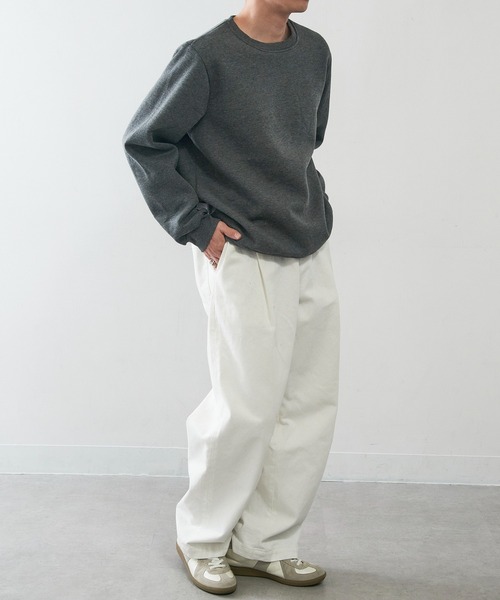KNOCKER(ノッカー)の「【KNOCKER】Heavyweight Fleece Sweatshirt ヘビーウェイト フリース プルオーバースウェット トレーナー 裏起毛 オーバーサイズ SWS1000 UNTR(スウェット・メンズ・チャコールグレー/グレー/ブラック・M/L/XL)」の14枚目の写真