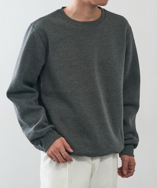 KNOCKER(ノッカー)の「【KNOCKER】Heavyweight Fleece Sweatshirt ヘビーウェイト フリース プルオーバースウェット トレーナー 裏起毛 オーバーサイズ SWS1000 UNTR(スウェット・メンズ・チャコールグレー/グレー/ブラック・M/L/XL)」の10枚目の写真