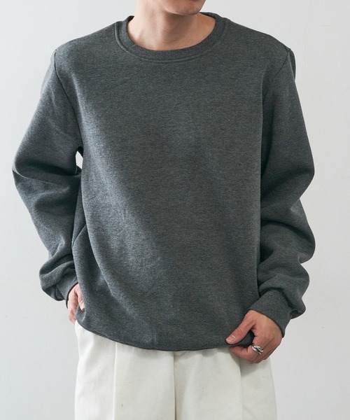 KNOCKER(ノッカー)の「【KNOCKER】Heavyweight Fleece Sweatshirt ヘビーウェイト フリース プルオーバースウェット トレーナー 裏起毛 オーバーサイズ SWS1000 UNTR(スウェット・メンズ・チャコールグレー/グレー/ブラック・M/L/XL)」の11枚目の写真