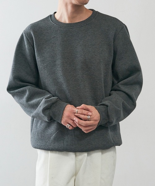 KNOCKER(ノッカー)の「【KNOCKER】Heavyweight Fleece Sweatshirt ヘビーウェイト フリース プルオーバースウェット トレーナー 裏起毛 オーバーサイズ SWS1000 UNTR(スウェット・メンズ・チャコールグレー/グレー/ブラック・M/L/XL)」の12枚目の写真