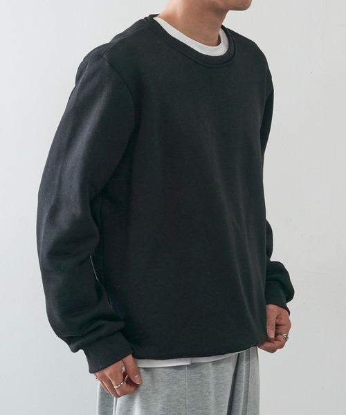 KNOCKER(ノッカー)の「【KNOCKER】Heavyweight Fleece Sweatshirt ヘビーウェイト フリース プルオーバースウェット トレーナー 裏起毛 オーバーサイズ SWS1000 UNTR(スウェット・メンズ・チャコールグレー/グレー/ブラック・M/L/XL)」の6枚目の写真