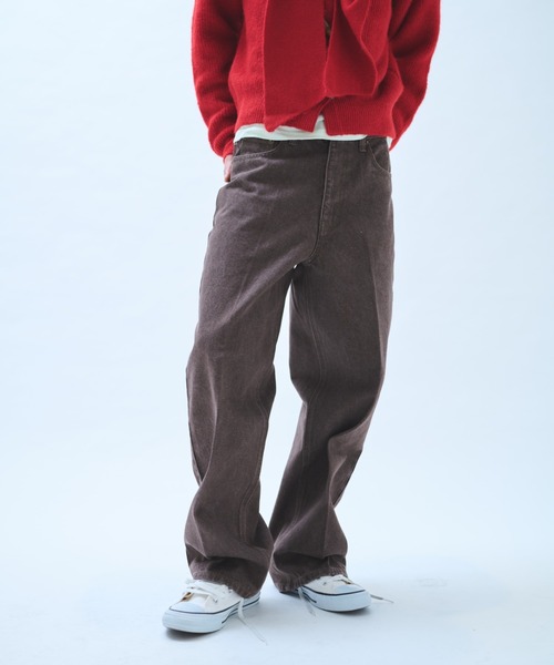 common gull products.（コモンガルプロダクツ）の「真ん中にある山のパンツ（デニムパンツ・レディース・インディゴブルー/ダークブラウン系・SMALL/MEDIUM/LARGE）」の19枚目の写真