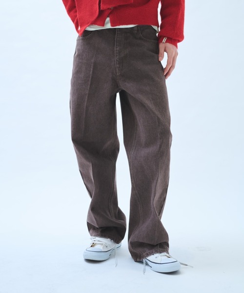 common gull products.（コモンガルプロダクツ）の「真ん中にある山のパンツ（デニムパンツ・レディース・インディゴブルー/ダークブラウン系・SMALL/MEDIUM/LARGE）」の20枚目の写真