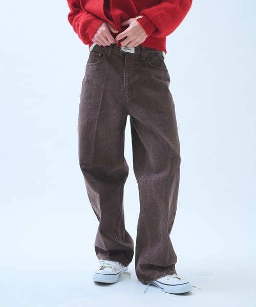 common gull products.（コモンガルプロダクツ）の「真ん中にある山のパンツ（デニムパンツ・レディース・インディゴブルー/ダークブラウン系・SMALL/MEDIUM/LARGE）」の21枚目の写真