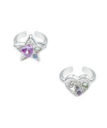 VVV（ブイブイブイ）の「[SET] スノーハートスターストーンリング（リング）」