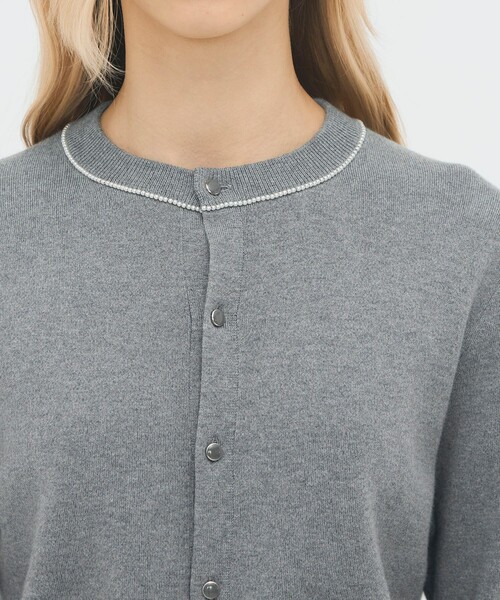 コットンカシミヤ パールポケットカーディガン（カーディガン/ボレロ