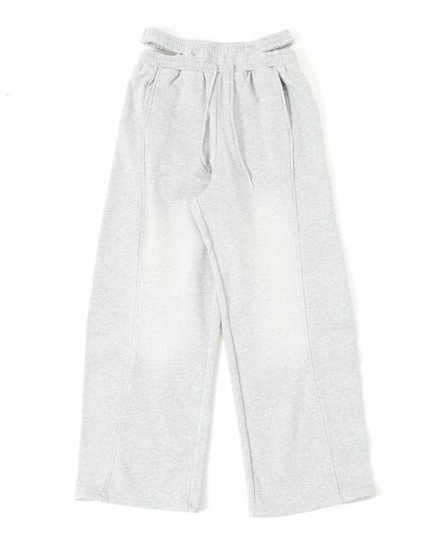 dispark（ディスパーク）の「DISPARK/ウエストカットカーブスウェットパンツ（スウェットパンツ・レディース・杢グレー/スミクロ・FREE）」の3枚目の写真
