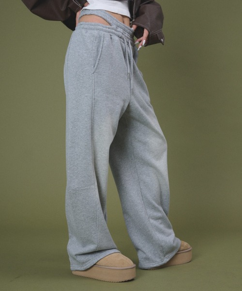 dispark（ディスパーク）の「DISPARK/ウエストカットカーブスウェットパンツ（スウェットパンツ・レディース・杢グレー/スミクロ・FREE）」の15枚目の写真