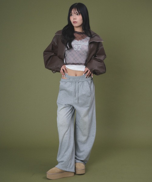 dispark（ディスパーク）の「DISPARK/ウエストカットカーブスウェットパンツ（スウェットパンツ・レディース・杢グレー/スミクロ・FREE）」の17枚目の写真