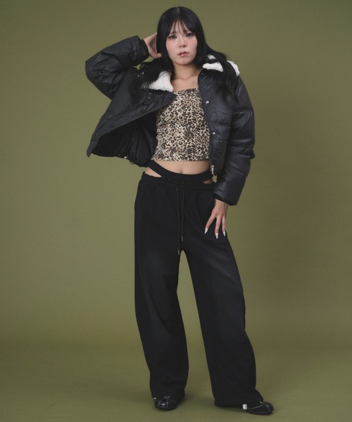 dispark（ディスパーク）の「DISPARK/ウエストカットカーブスウェットパンツ（スウェットパンツ・レディース・杢グレー/スミクロ・FREE）」の10枚目の写真