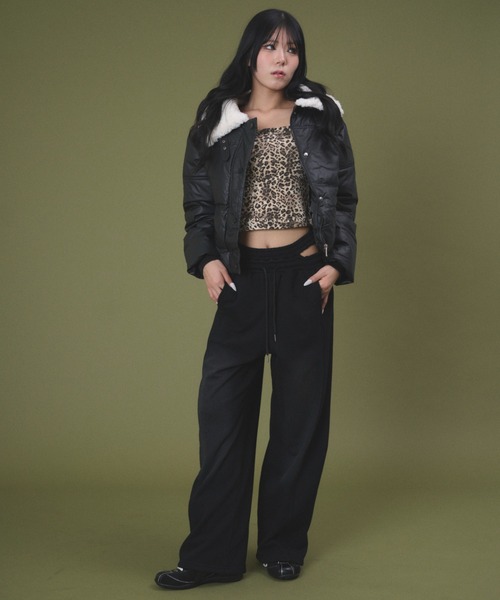 dispark（ディスパーク）の「DISPARK/ウエストカットカーブスウェットパンツ（スウェットパンツ・レディース・杢グレー/スミクロ・FREE）」の14枚目の写真