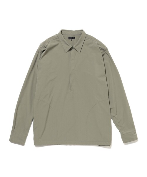 BEAMS(ビームス)の「テック プルオーバー シャツ(シャツ/ブラウス・メンズ・オリーブ/ブラック/ブルー系その他/カーキ・XL/L/M/S)」の3枚目の写真