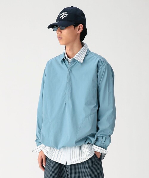 BEAMS(ビームス)の「テック プルオーバー シャツ(シャツ/ブラウス・メンズ・オリーブ/ブラック/ブルー系その他/カーキ・XL/L/M/S)」の21枚目の写真