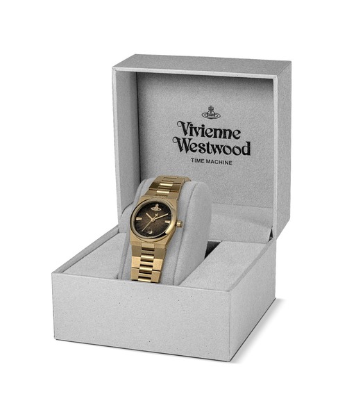Vivienne Westwood(ヴィヴィアンウエストウッド)の「「Vivienne Westwood/ヴィヴィアン・ウエストウッド」ホクストン - レディース ブラック ダイヤル & ゴールド ブレスレット(アナログ腕時計・レディース・ゴールド・32mm)」の7枚目の写真