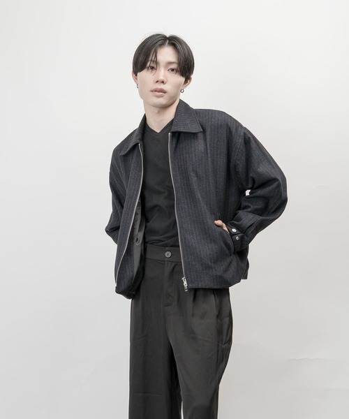 garsonwave(ギャルソンウェーブ)の「T/R ストライプ ジャケット(GW)(その他アウター・メンズ・ネイビー/グレー・L/M)」の1枚目の写真