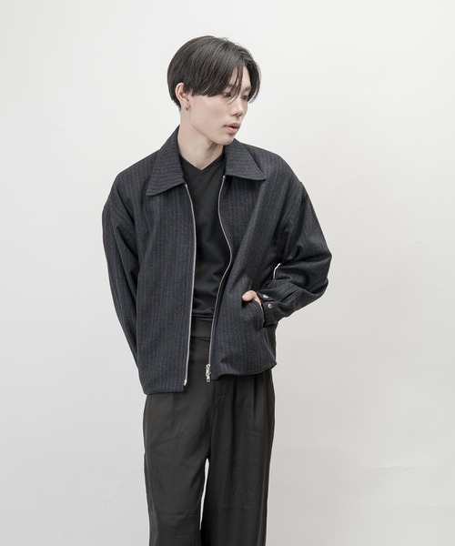 garsonwave(ギャルソンウェーブ)の「T/R ストライプ ジャケット(GW)(その他アウター・メンズ・ネイビー/グレー・L/M)」の5枚目の写真