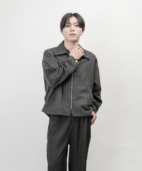 garsonwave(ギャルソンウェーブ)の「T/R ストライプ ジャケット(GW)(その他アウター・メンズ・ネイビー/グレー・L/M)」の10枚目の写真