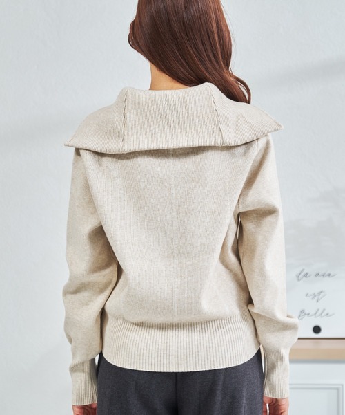 MISCH MASCH(ミッシュマッシュ)の「ZOZO限定 ダブルジップニットカーディガン(カーディガン/ボレロ・レディース・アイボリー/ネイビー・フリ-)」の15枚目の写真