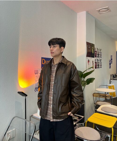 JUAN HOMME（ジュアンオム）の「ルーズドチェックシャツ（ベージュ）（シャツ/ブラウス・メンズ・その他・MEDIUM/LARGE）」の5枚目の写真