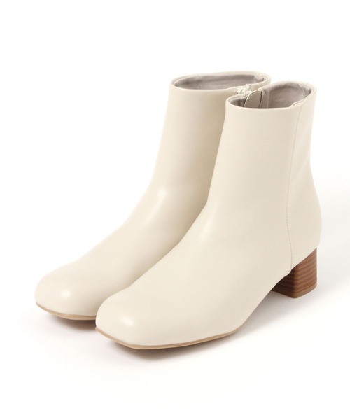 studio CLIP（スタディオクリップ）の「スクエアプレーンヒールブーツ（ブーツ・レディース・ブラック/アイボリー・MEDIUM/LARGE）」の16枚目の写真