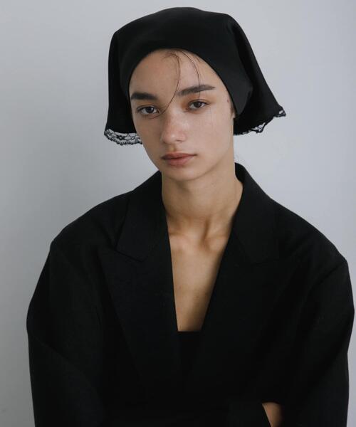 URBAN RESEARCH（アーバンリサーチ）の「decor『デコール』　Bandana lace（バンダナ/スカーフ・レディース・ブラウン/ホワイト系その他/ブラック・-）」の3枚目の写真