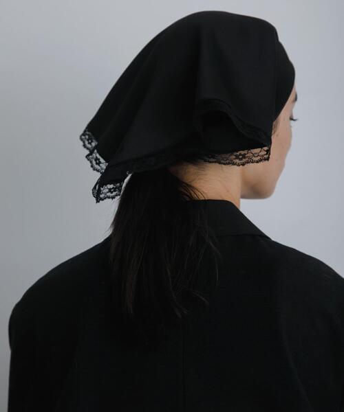 URBAN RESEARCH（アーバンリサーチ）の「decor『デコール』　Bandana lace（バンダナ/スカーフ・レディース・ブラウン/ホワイト系その他/ブラック・-）」の4枚目の写真
